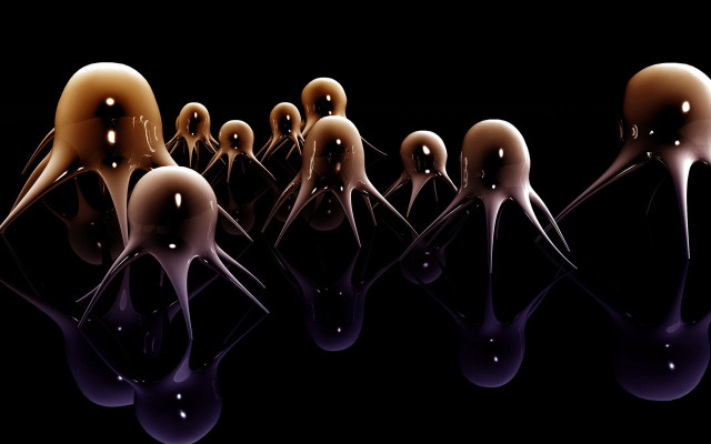 Jellyfish reflection 3d generative mandelbrot free wallpaper - medium preview image
