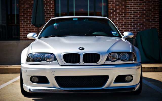 White car parking lot brick free wallpaper - medium preview image