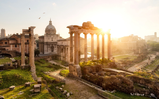 City ruins roman bird architecture free wallpaper - medium preview image
