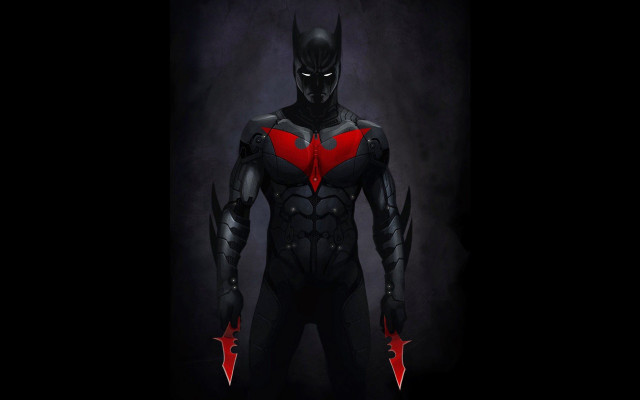 Batman red eyes black suit free wallpaper - medium preview image