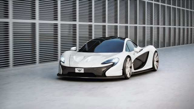 White black car parking lot free wallpaper - medium preview image