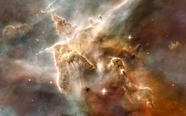 Large star cluster orange center free wallpaper - medium preview image