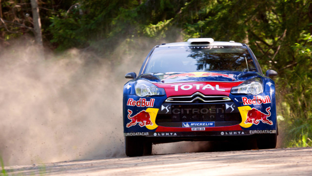 Rally car dirt road forest free wallpaper - medium preview image