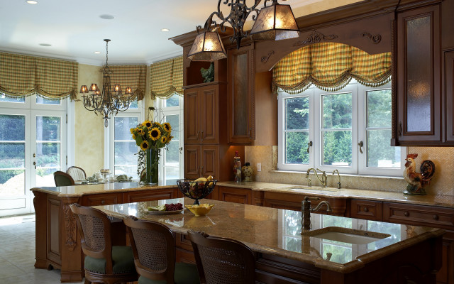 Kitchen center island sunflower window free wallpaper - medium preview image