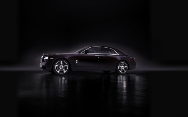 Black car dark room photorealism #2 free wallpaper - medium preview image