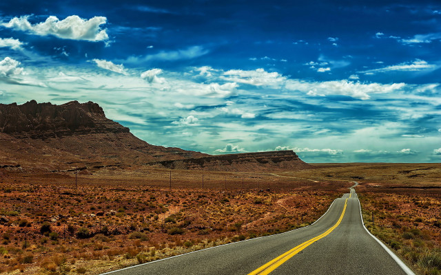 Long road mountain blue sky #3 free wallpaper - medium preview image