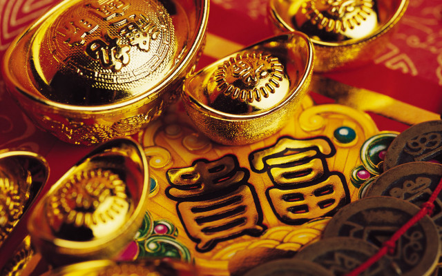 Gold tray red tablecloth dingguanpeng free wallpaper - medium preview image