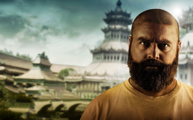 Bald man beard castle sky free wallpaper - medium preview image