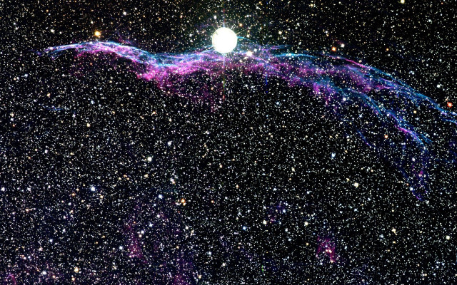 Large star night sky aurora #2 free wallpaper - medium preview image