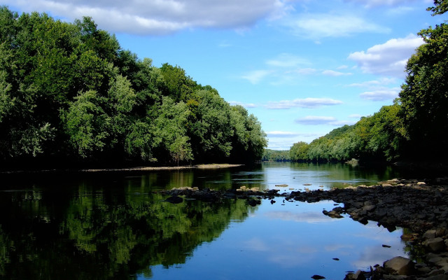 Hudson river impressionist nature landscape free wallpaper - medium preview image