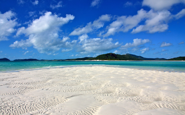 Beach blue sky clouds water #8 free wallpaper - medium preview image