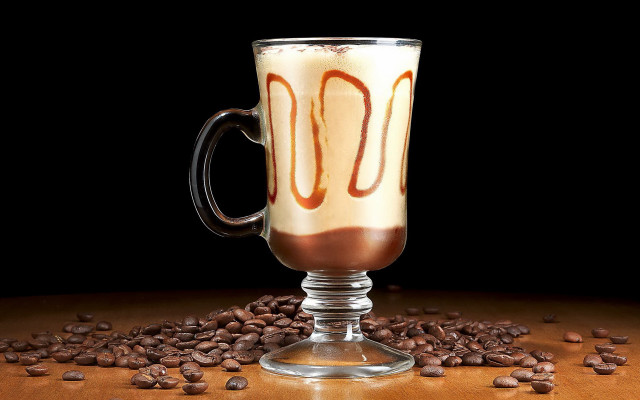Glass coffee liquid beans table free wallpaper - medium preview image