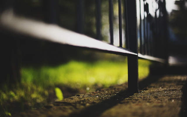 Rail grassy background person tiltshift free wallpaper - medium preview image