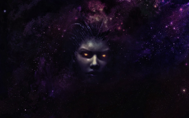 Strange creature weird face space free wallpaper - medium preview image