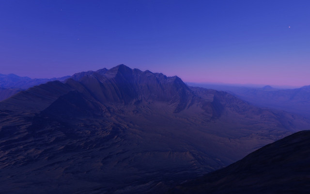 Mountain range purple sky stars free wallpaper - medium preview image