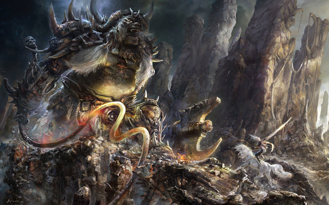 Giant monster man sword demon free wallpaper - medium preview image