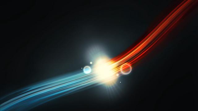Red blue light streaks hologram free wallpaper - medium preview image