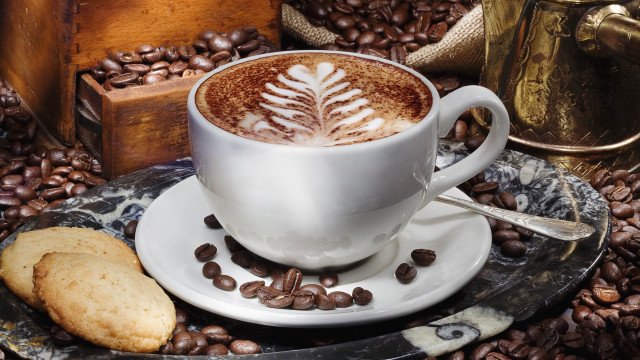 Coffee leaf cookies beans morning free wallpaper - medium preview image