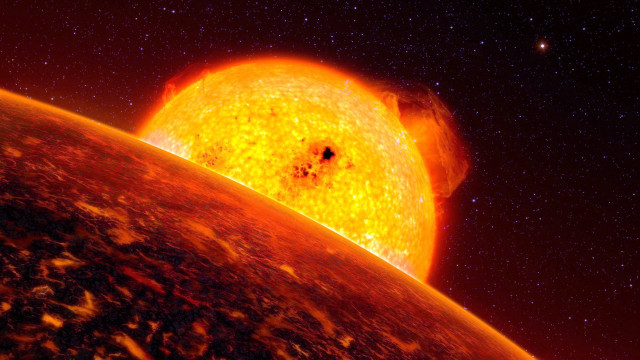 Distant sun stars space art free wallpaper - medium preview image
