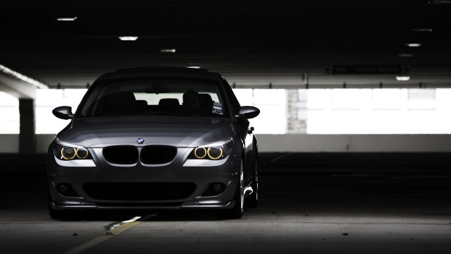 Car parked garage lights up free wallpaper - medium preview image