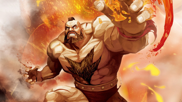 Man flaming sword fire smoke free wallpaper - medium preview image