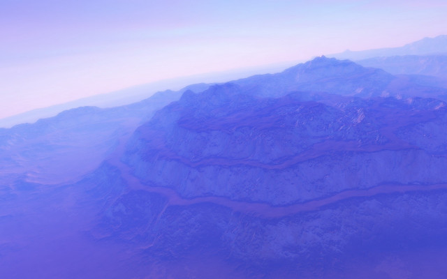Mountain river plane synchromism matte free wallpaper - medium preview image