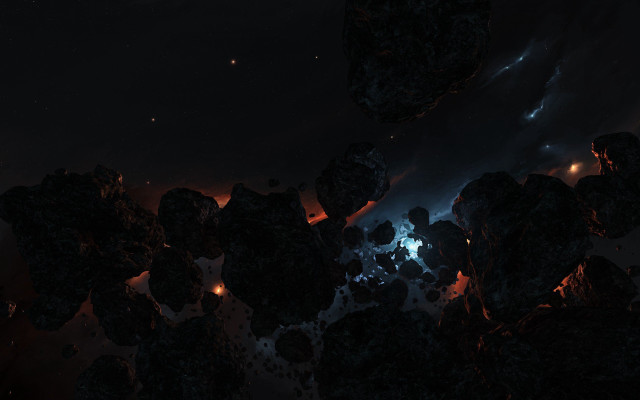 Dark space rocks bright light #2 free wallpaper - medium preview image