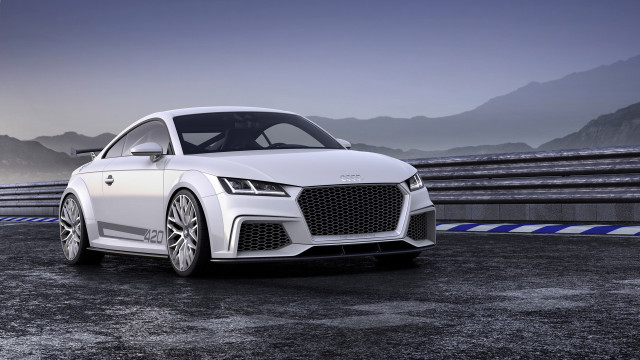 White car mountain road 3d free wallpaper - medium preview image