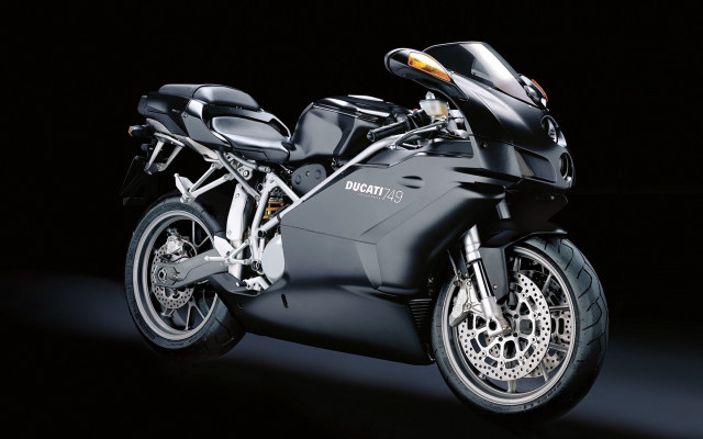 Black motorcycle digital rendering finely free wallpaper - medium preview image