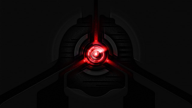 Futuristic red light black background free wallpaper - medium preview image