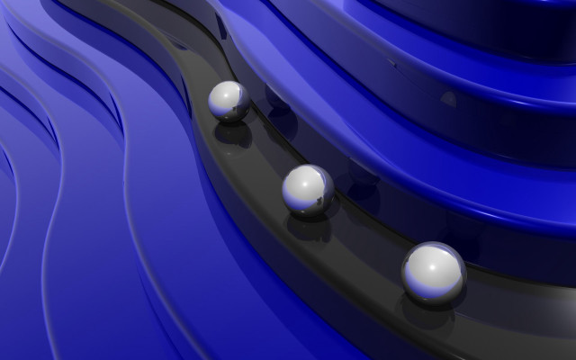 Blue black background three balls free wallpaper - medium preview image