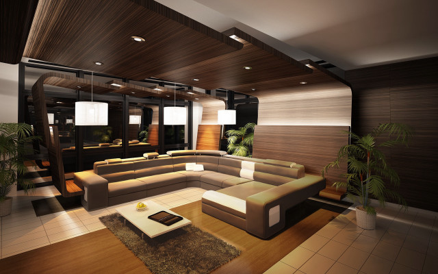 Livingroom couch table plant open free wallpaper - medium preview image