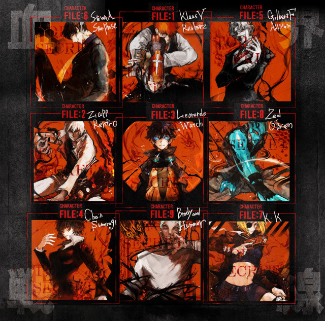 Anime characters red black backgrounds free wallpaper - medium preview image