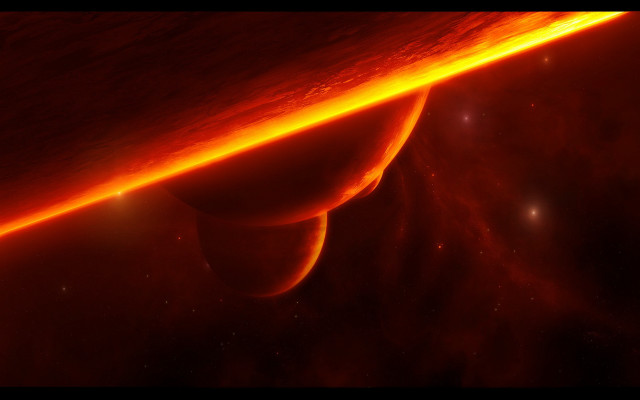 Red object yellow line black free wallpaper - medium preview image