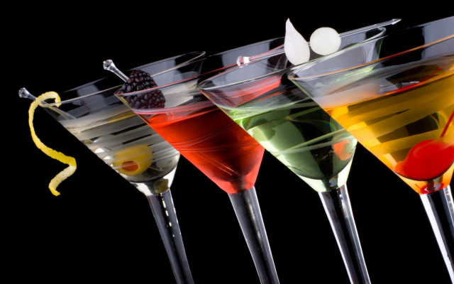 Glasses colored drinks garnishes black free wallpaper - medium preview image