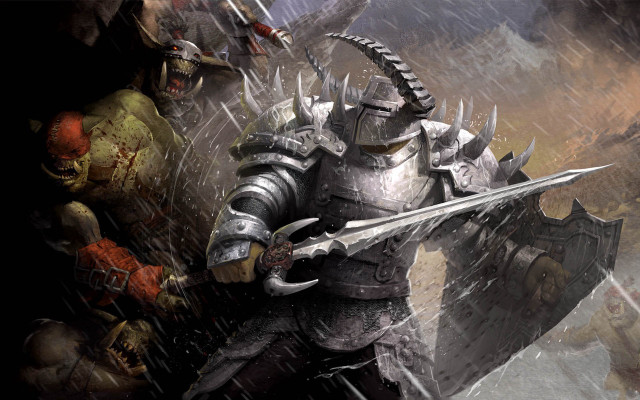 Knight demon rain armor weapon free wallpaper - medium preview image