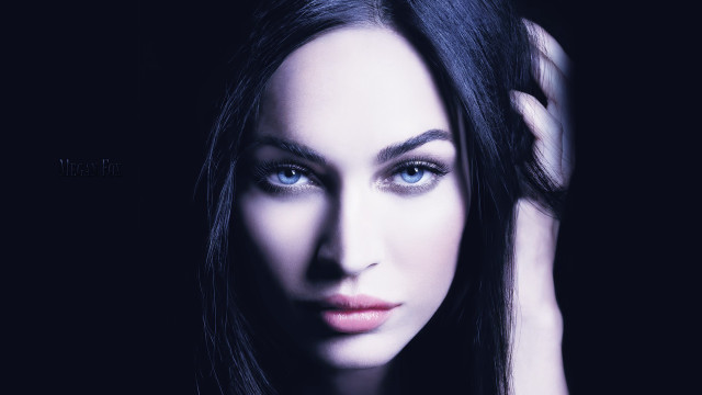 Gothic portrait longhair blueeyes realistic free wallpaper - medium preview image