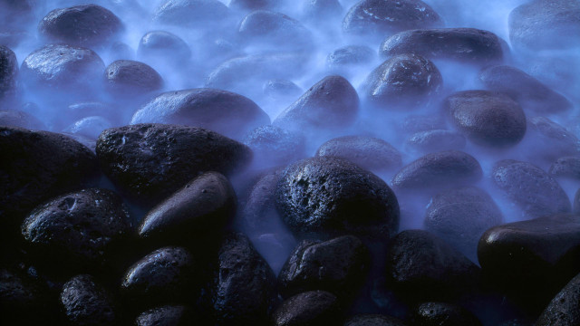 Rocks water bubbles land art free wallpaper - medium preview image