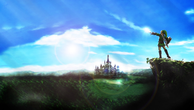 Man cliff castle sky clouds free wallpaper - medium preview image