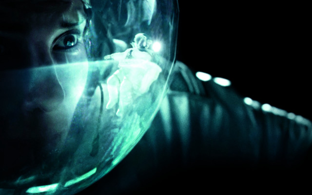 Woman space suit glowing face free wallpaper - medium preview image