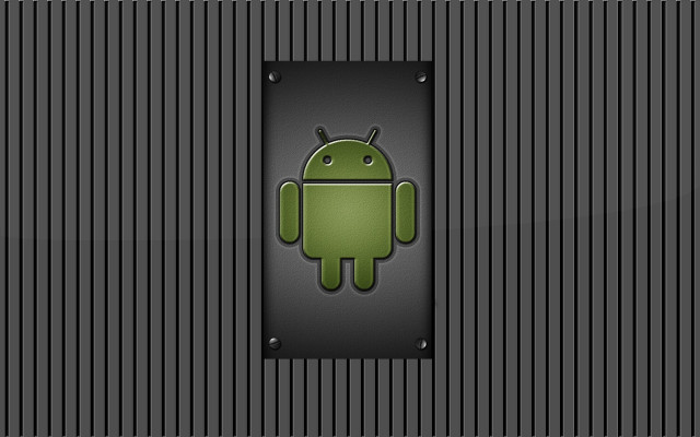 Green android logo metal frame free wallpaper - medium preview image