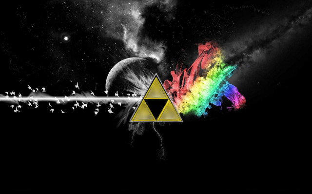 Dark side moon rainbow triangle #3 free wallpaper - medium preview image