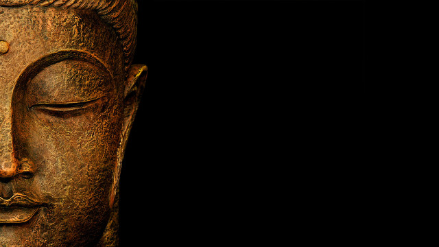 Buddha statue closeup black background #5 free wallpaper - medium preview image
