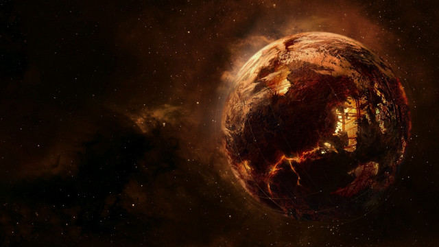 Dusty planet starry sky space free wallpaper - medium preview image