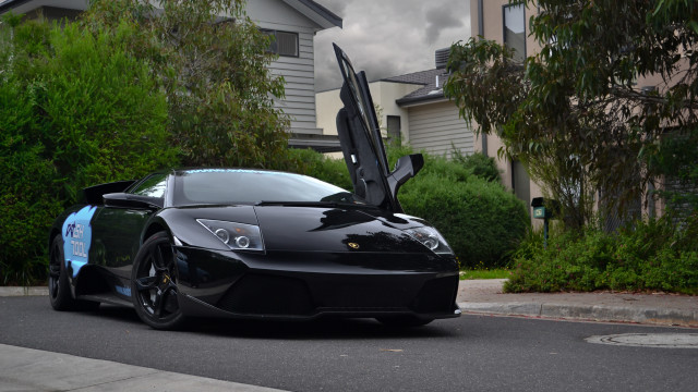 Black sports car doors open #4 free wallpaper - medium preview image