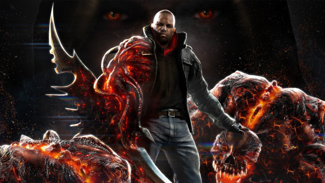Demonic man neo figurative astronaut free wallpaper - medium preview image