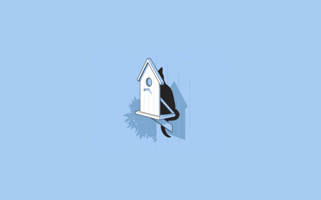 Cat wall clock shadow surrealism free wallpaper - medium preview image