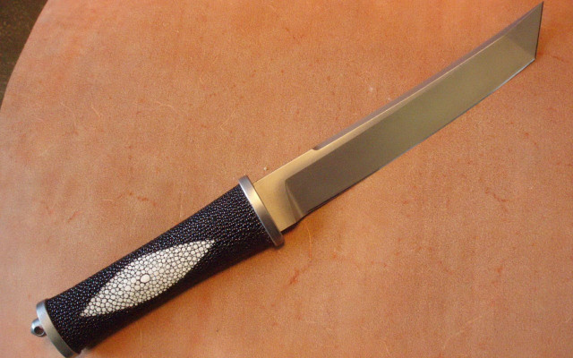 Knife black handle table pattern free wallpaper - medium preview image