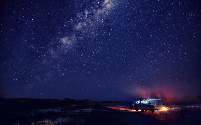 Truck night sky stars milky #2 free wallpaper - medium preview image