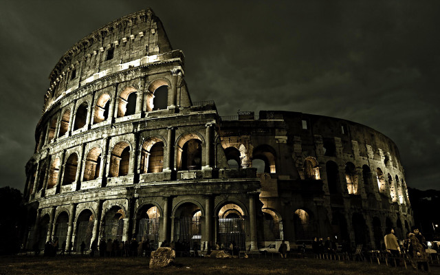 Large building tower night cityscape #2 free wallpaper - medium preview image